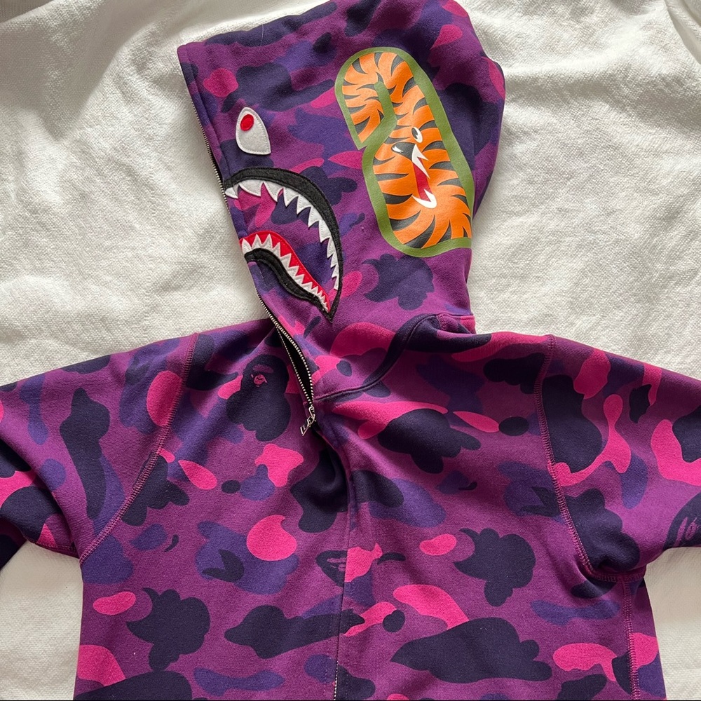 Brand new BAPE Shark Hoodie Purple